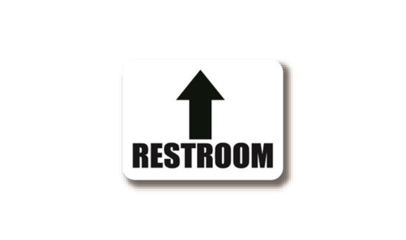 12" x 12" RECTANGLE SIGNS -  Rectangle Sign - Restroom(Arrow) - LS-SIGN 144 #2344 -UEN