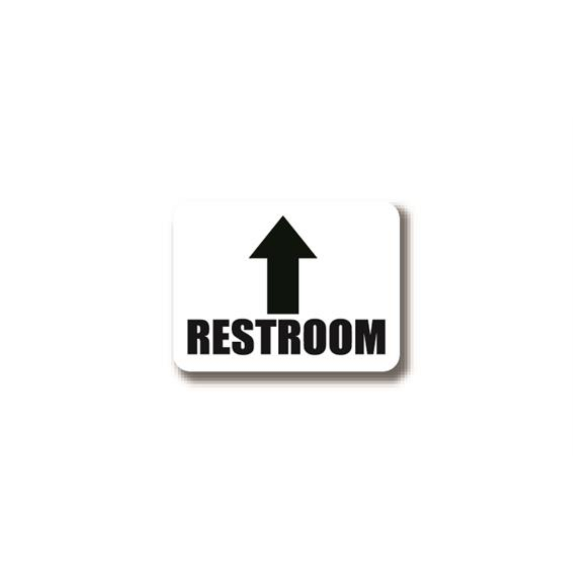 12" x 9" RECTANGLE SIGNS -  Rectangle Sign - Restroom(Arrow) - DSV-SIGN 108 #2345 -UEN