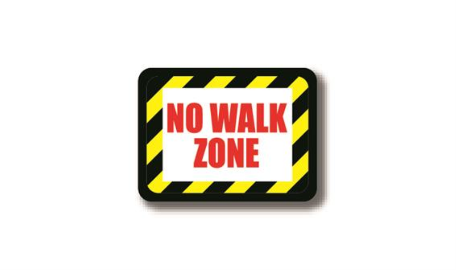 36" x 27" RECTANGLE SIGNS -  Rectangle Sign - NO WALK ZONE - DSV-SIGN 972 #2354 -UEN