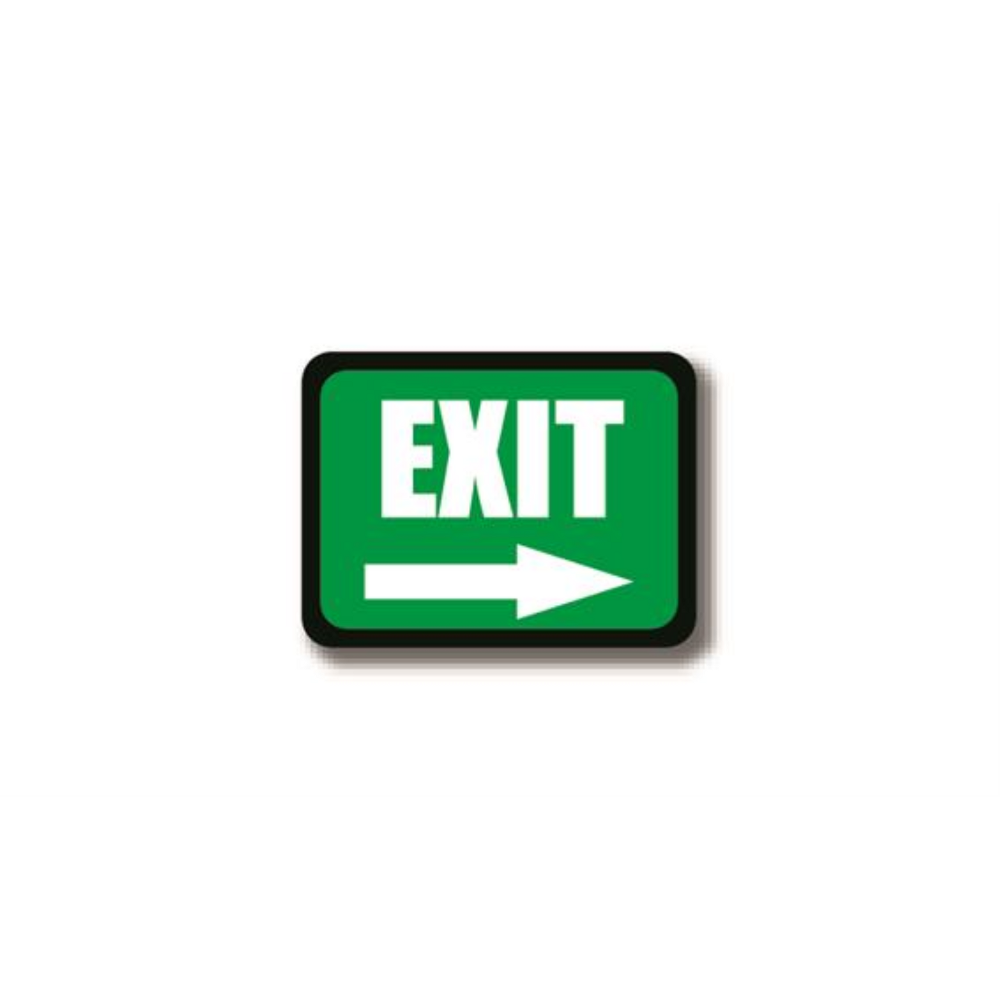 12" x 12" RECTANGLE SIGNS -  Rectangle Sign - (Green)EXIT(Arrow) - DSV-SIGN 144 #2362 -UEN