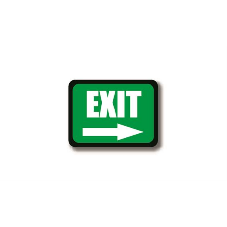 12" x 12" RECTANGLE SIGNS -  Rectangle Sign - (Green)EXIT(Arrow) - LS-SIGN 144 #2362 -UEN