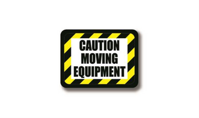 50" x 32" RECTANGLE SIGNS - Rectangle Sign - CAUTION MOVING EQUIPMENT - DSV-SIGN 1600 #2403 -UEN