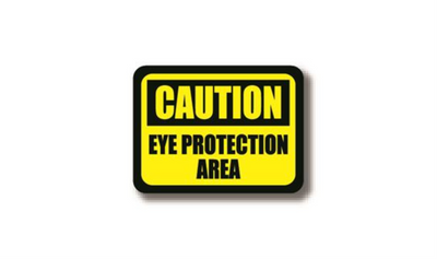 30" x 21" RECTANGLE SIGNS - Rectangle Sign - CAUTION EYE PROTECTION AREA - LS-SIGN 630 #2407 -UEN