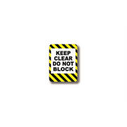 36" x 27" RECTANGLE SIGNS -  Rectangle Sign - KEEP CLEAR DO NOT BLOCK (Hazard Colors-Vertical) - LS-SIGN 972 #2414 -UEN
