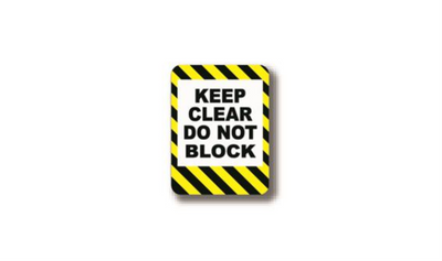 24" x 18" RECTANGLE SIGNS - Rectangle Sign - KEEP CLEAR DO NOT BLOCK (Hazard Colors-Vertical) - DSV-SIGN 432 #2412 -UEN