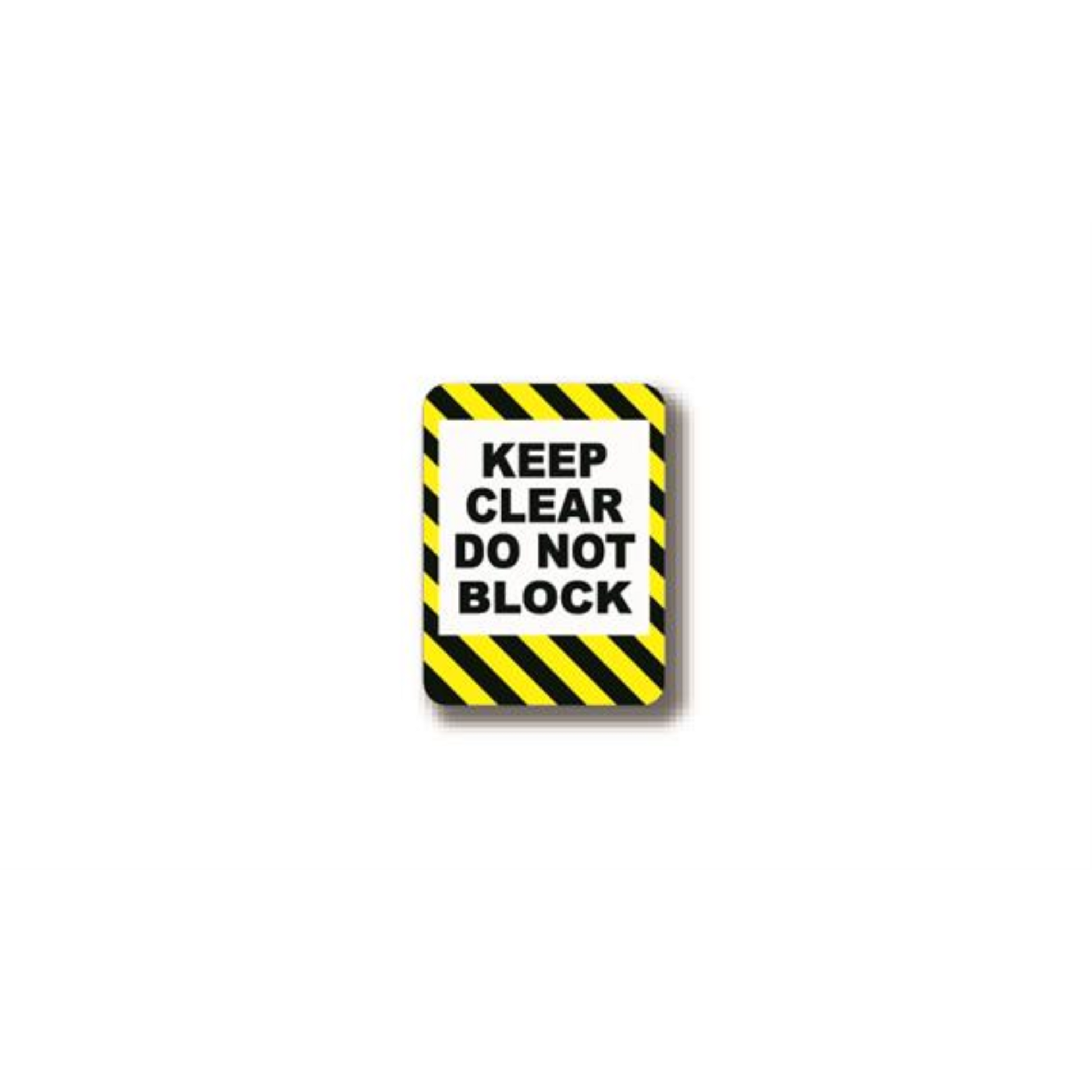 36" x 27" RECTANGLE SIGNS - Rectangle Sign - KEEP CLEAR DO NOT BLOCK (Hazard Colors-Vertical) - LS-SIGN 972 #2414 -UEN