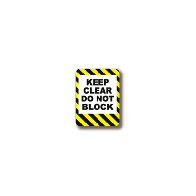 36" x 27" RECTANGLE SIGNS - Rectangle Sign - KEEP CLEAR DO NOT BLOCK (Hazard Colors-Vertical) - LS-SIGN 972 #2414 -UEN