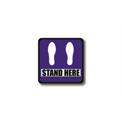 6" SQUARE SIGNS -  Square Sign "Stand Here" - DSV-SIGN 36 #2899 -UEN