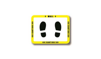 12" x 9" RECTANGLE SIGNS - Rectangle Sign "Caution / Wall" - LS-SIGN 108 #2968 -UEN