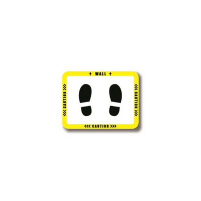 50" x 32" RECTANGLE SIGNS -  Rectangle Sign "Caution / Wall" - DSV-SIGN 1600 #2972 -UEN