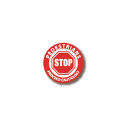 24" CIRCLE SIGNS -  Circle Sign - STOP: Pedestrians Proceed Cautiously - DSV-SIGN 576 #3005 -UEN