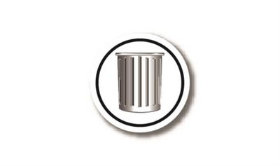 12" CIRCLE SIGNS - Circle Sign - Trash Can - LS-SIGN 144 #3008 -UEN
