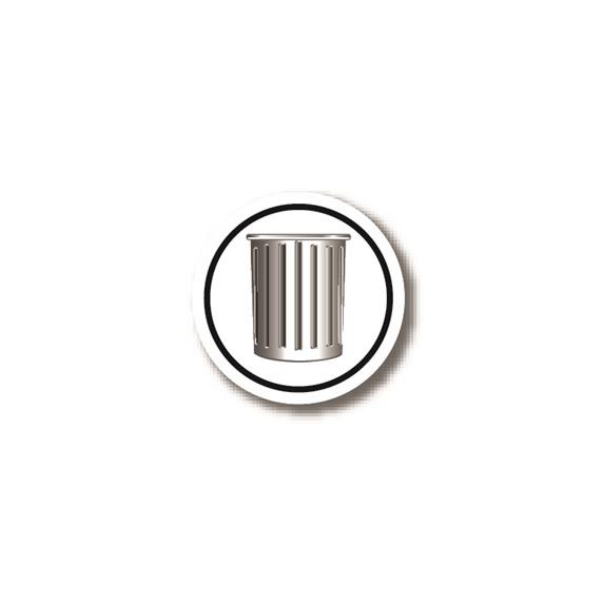 17" CIRCLE SIGNS - Circle Sign - Trash Can - DSV-SIGN 289 #3010 -UEN