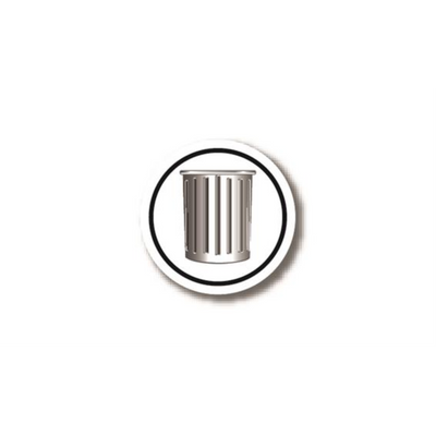 17" CIRCLE SIGNS - Circle Sign - Trash Can - DSV-SIGN 289 #3010 -UEN