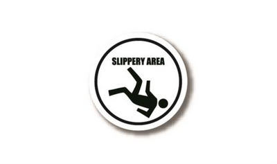 30" CIRCLE SIGNS - Circle Sign - Slippery Area (Pedestrian) - DSV-SIGN 900 #3020 -UEN