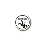 17" CIRCLE SIGNS -  Circle Sign - Slippery Area (Pedestrian) - LS-SIGN 289 #3017 -UEN