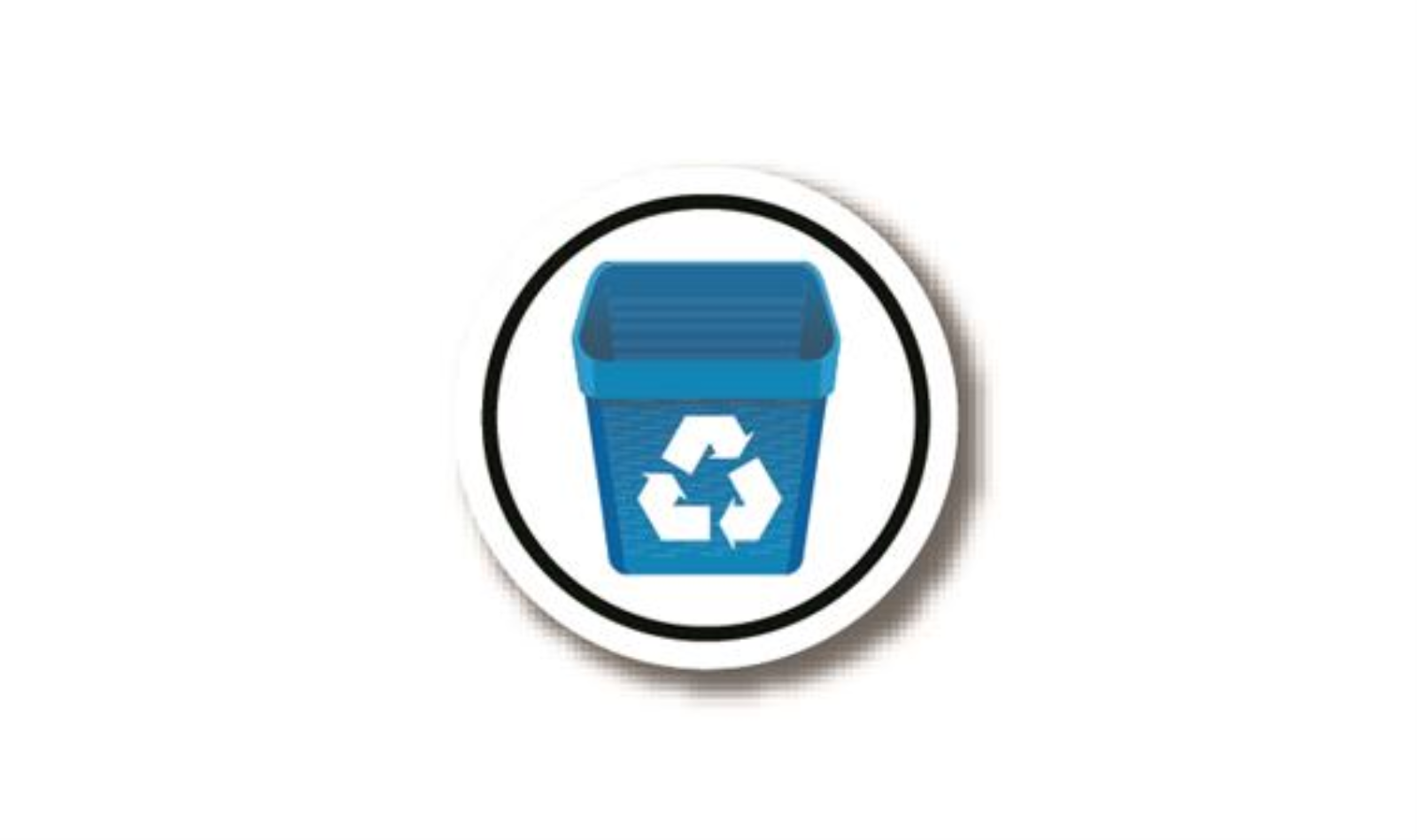 16" CIRCLE SIGNS -  Circle Sign - Recycling Trash Can - LS-SIGN 256 #3023 -UEN