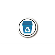 17" CIRCLE SIGNS -  Circle Sign - Recycling Trash Can - DSV-SIGN 289 #3024 -UEN