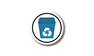 17" CIRCLE SIGNS - Circle Sign - Recycling Trash Can - DSV-SIGN 289 #3024 -UEN