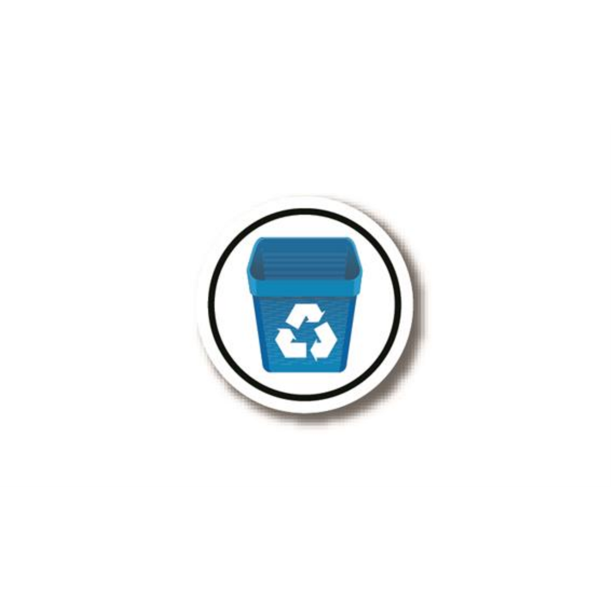 12" CIRCLE SIGNS - Circle Sign - Recycling Trash Can - DSV-SIGN 144 #3022 -UEN