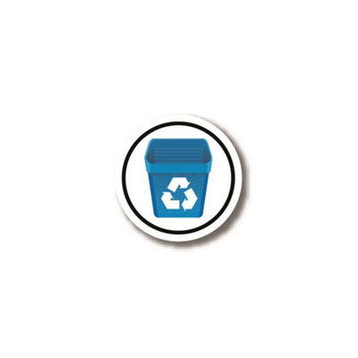 20" CIRCLE SIGNS -  Circle Sign - Recycling Trash Can - LS-SIGN 400 #3025 -UEN