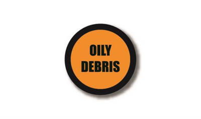 30" CIRCLE SIGNS - Circle Sign - OILY DEBRIS - LS-SIGN 900 #3048 -UEN
