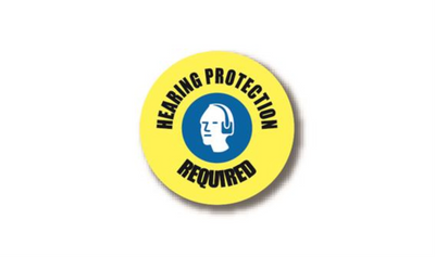 16" CIRCLE SIGNS - Circle Sign - HEARING PROTECTION REQUIRED - DSV-SIGN 256 #3065 -UEN