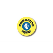 16" CIRCLE SIGNS -  Circle Sign - HEARING PROTECTION REQUIRED - LS-SIGN 256 #3065 -UEN