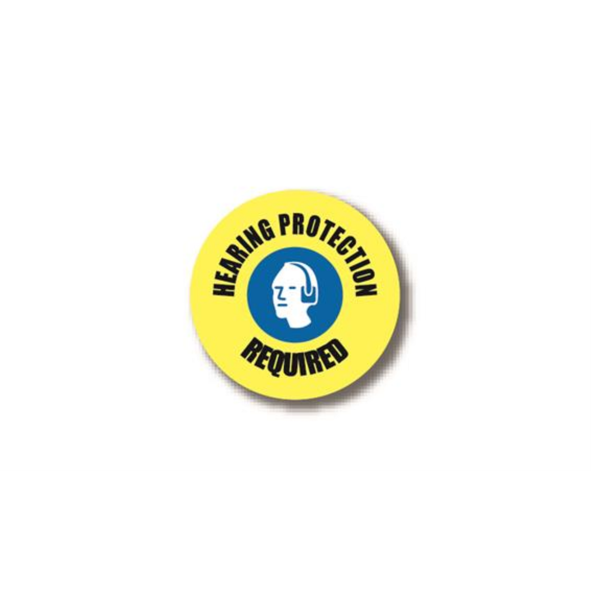 16" CIRCLE SIGNS -  Circle Sign - HEARING PROTECTION REQUIRED - LS-SIGN 256 #3065 -UEN
