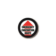 24" CIRCLE SIGNS -  Circle Sign - EMERGENCY EVACUATION ROUTE - DSV-SIGN 576 #3096 -UEN