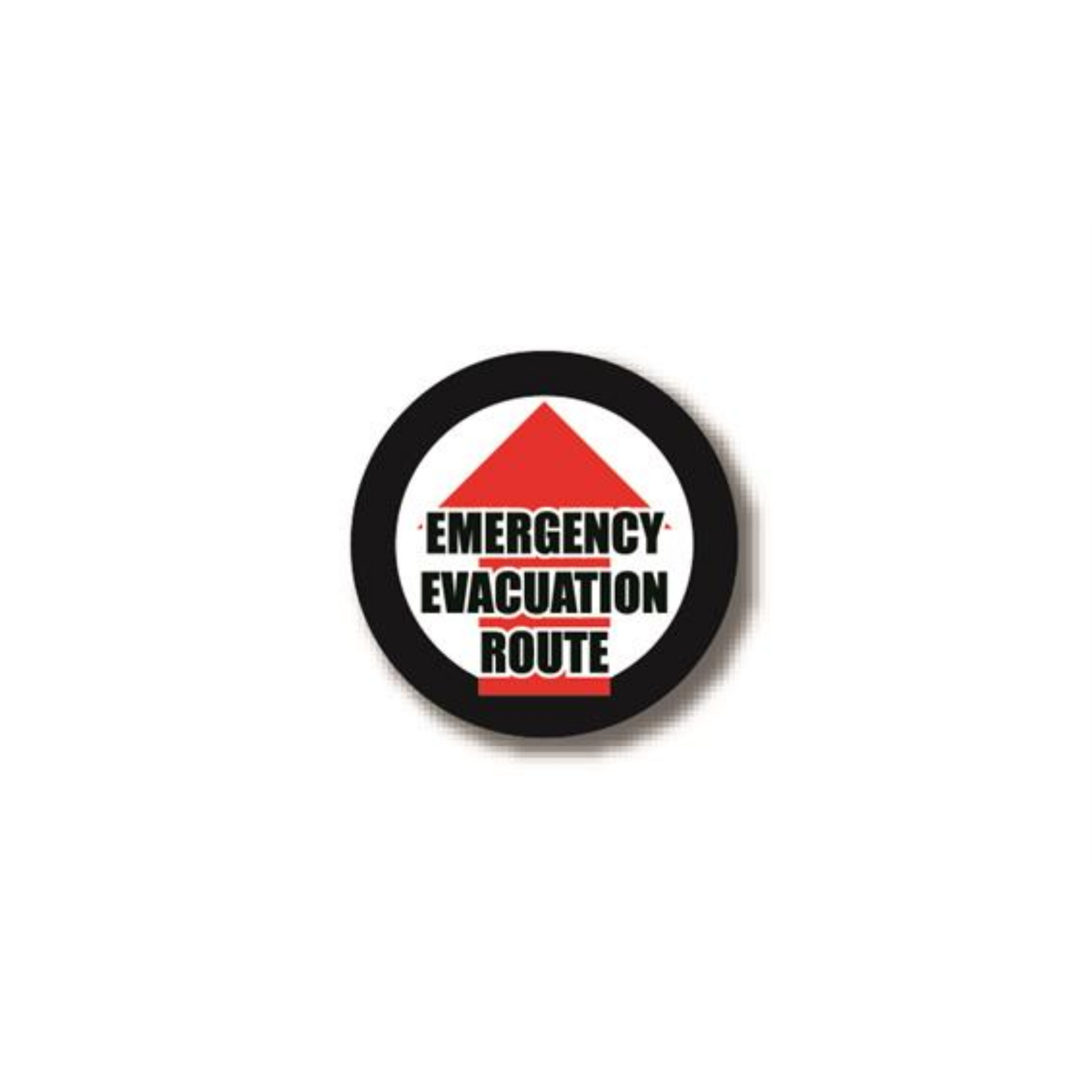 24" CIRCLE SIGNS - Circle Sign - EMERGENCY EVACUATION ROUTE - DSV-SIGN 576 #3096 -UEN