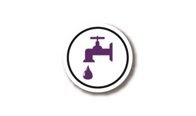 17" CIRCLE SIGNS - Circle Sign - Faucet Dripping - DSV-SIGN 289 #3101 -UEN