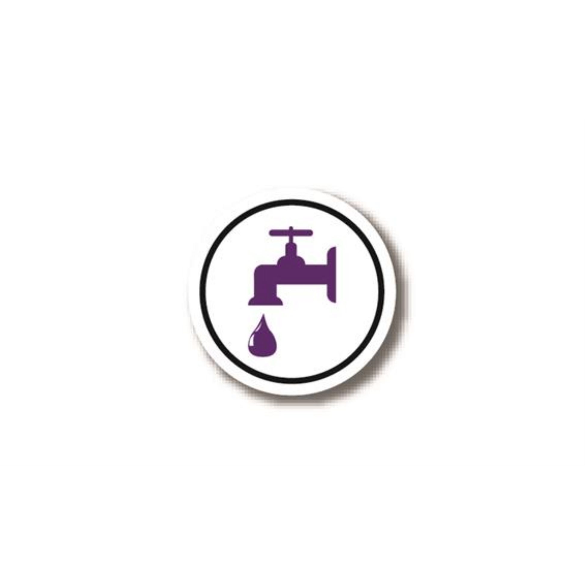 24" CIRCLE SIGNS - Circle Sign - Faucet Dripping - DSV-SIGN 576 #3103 -UEN