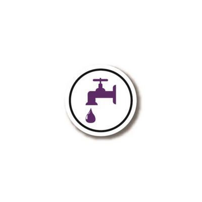 17" CIRCLE SIGNS - Circle Sign - Faucet Dripping - LS-SIGN 289 #3101 -UEN