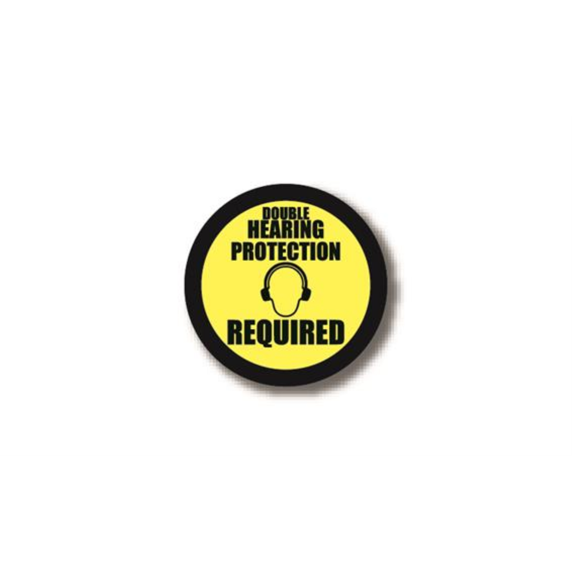 17" CIRCLE SIGNS - Circle Sign - Double Hearing Protection Required - LS-SIGN 289 #3108 -UEN