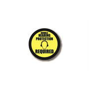 17" CIRCLE SIGNS -  Circle Sign - Double Hearing Protection Required - LS-SIGN 289 #3108 -UEN