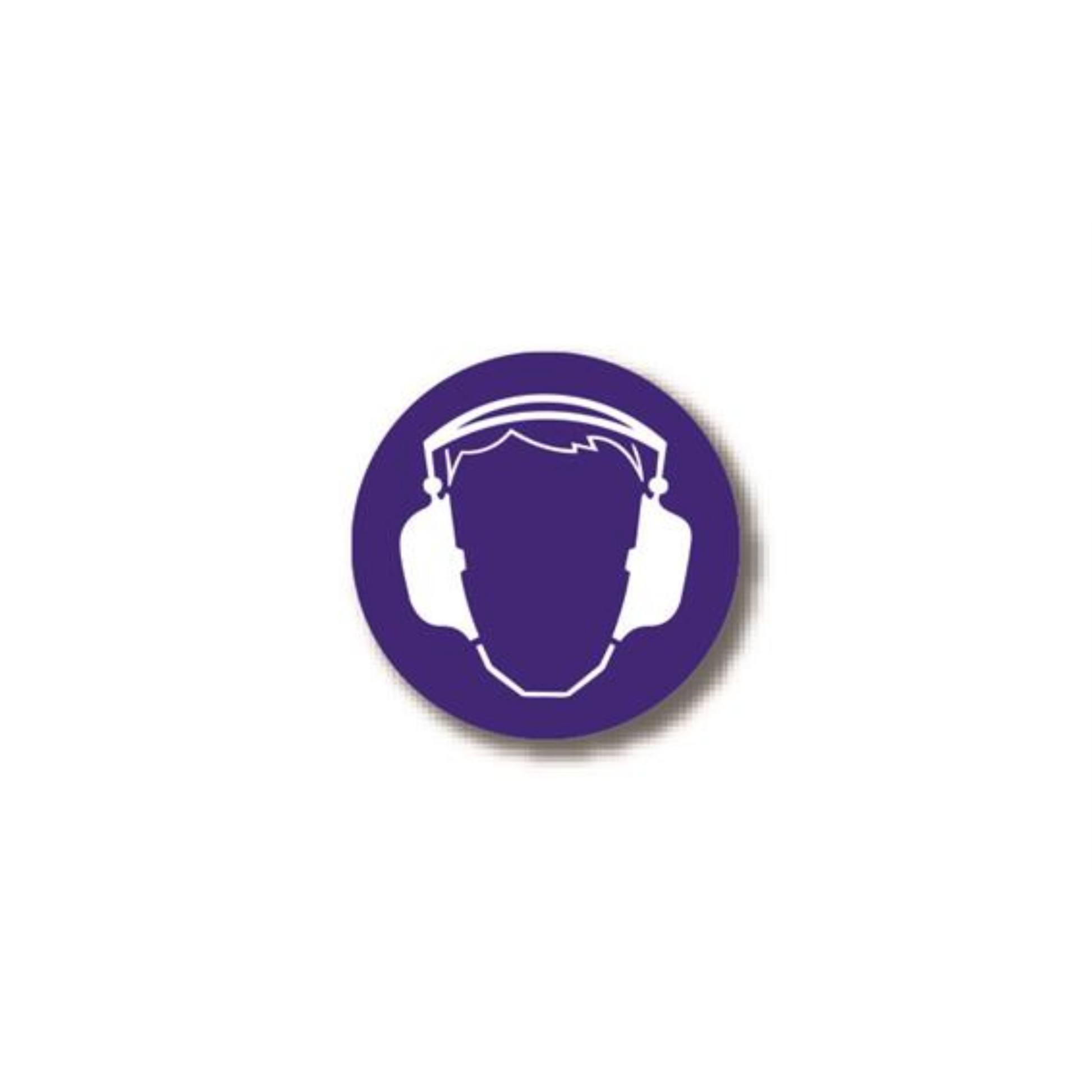 24" CIRCLE SIGNS - Circle Sign - Hearing Protection Required - Blue - LS-SIGN 576 #3734 -UEN