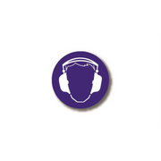 32" CIRCLE SIGNS -  Circle Sign - Hearing Protection Required - Blue - LS-SIGN 1024 #3736 -UEN