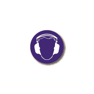 32" CIRCLE SIGNS -  Circle Sign - Hearing Protection Required - Blue - LS-SIGN 1024 #3736 -UEN