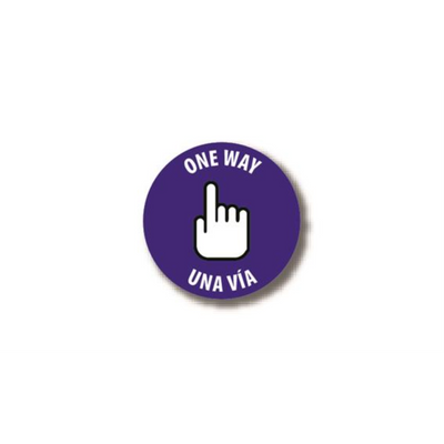 24" CIRCLE SIGNS - Circle Sign "One Way" - Bilingual (English/Spanish) - LS-SIGN 576 #3820 -UEN