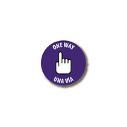 20" CIRCLE SIGNS -  Circle Sign "One Way" - Bilingual (English/Spanish) - LS-SIGN 400 #3819 -UEN