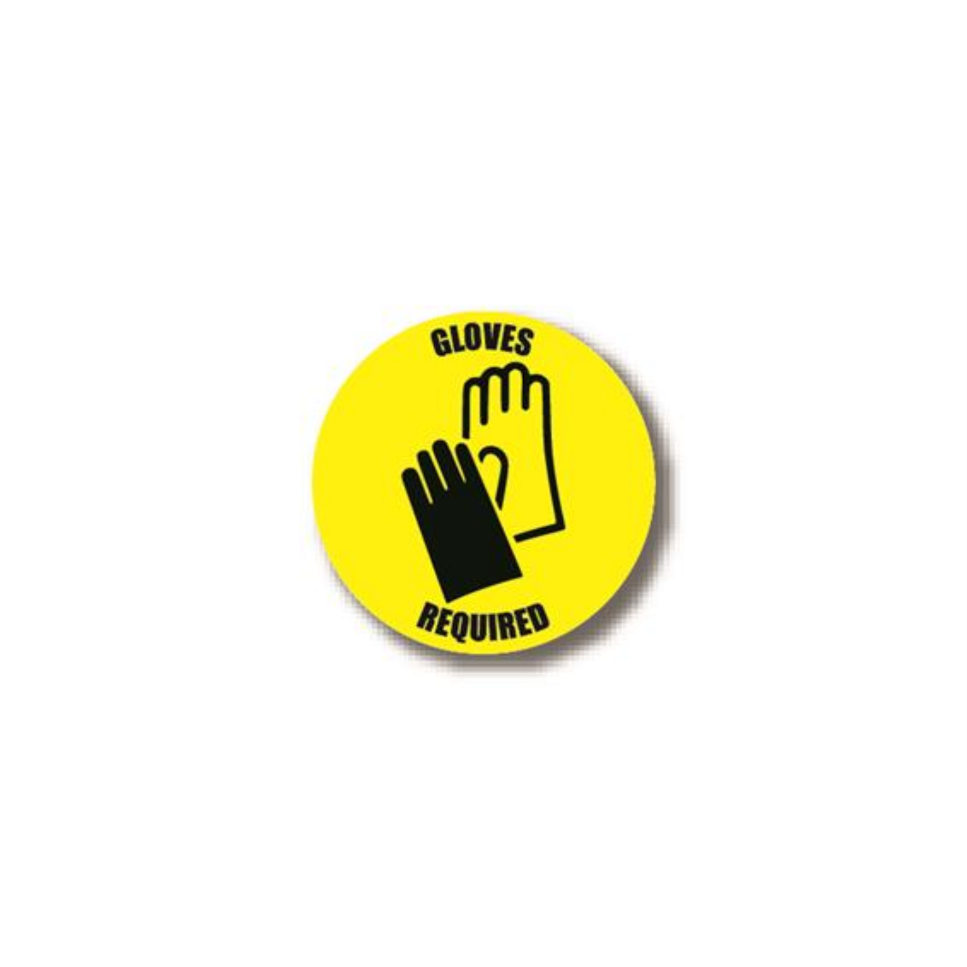 32" CIRCLE SIGNS -  Circle Sign "Gloves Required" - DSV-SIGN 1024 #3831 -UEN