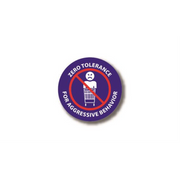 16" CIRCLE SIGNS -  Circle Sign "Zero Tolerance For Aggressive Behavior" - LS-SIGN 256 #3970 -UEN