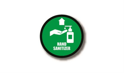 12" CIRCLE SIGNS - Circle Sign "Hand Sanitizer" - DSV-SIGN 144 #3987 -UEN
