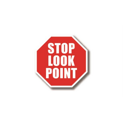 12" OCTAGON SIGNS - Octagon Sign - Stop Look Point - DSV-SIGN 144 #4070 -UEN