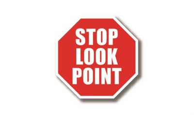 20" OCTAGON SIGNS - Octagon Sign - Stop Look Point - DSV-SIGN 400 #4073 -UEN