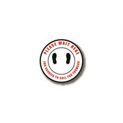 32" CIRCLE SIGNS -  Circle Sign "Please Wait Here For Cashier To Call You Forward" - DSV-SIGN 1024 #6110 -UEN