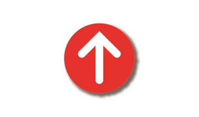 12" CIRCLE SIGNS - Circle Sign - Red Arrow - LS-SIGN 144 #6140 -UEN