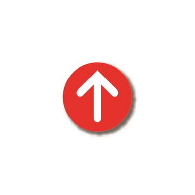 16" CIRCLE SIGNS -  Circle Sign - Red Arrow - LS-SIGN 256 #6141 -UEN