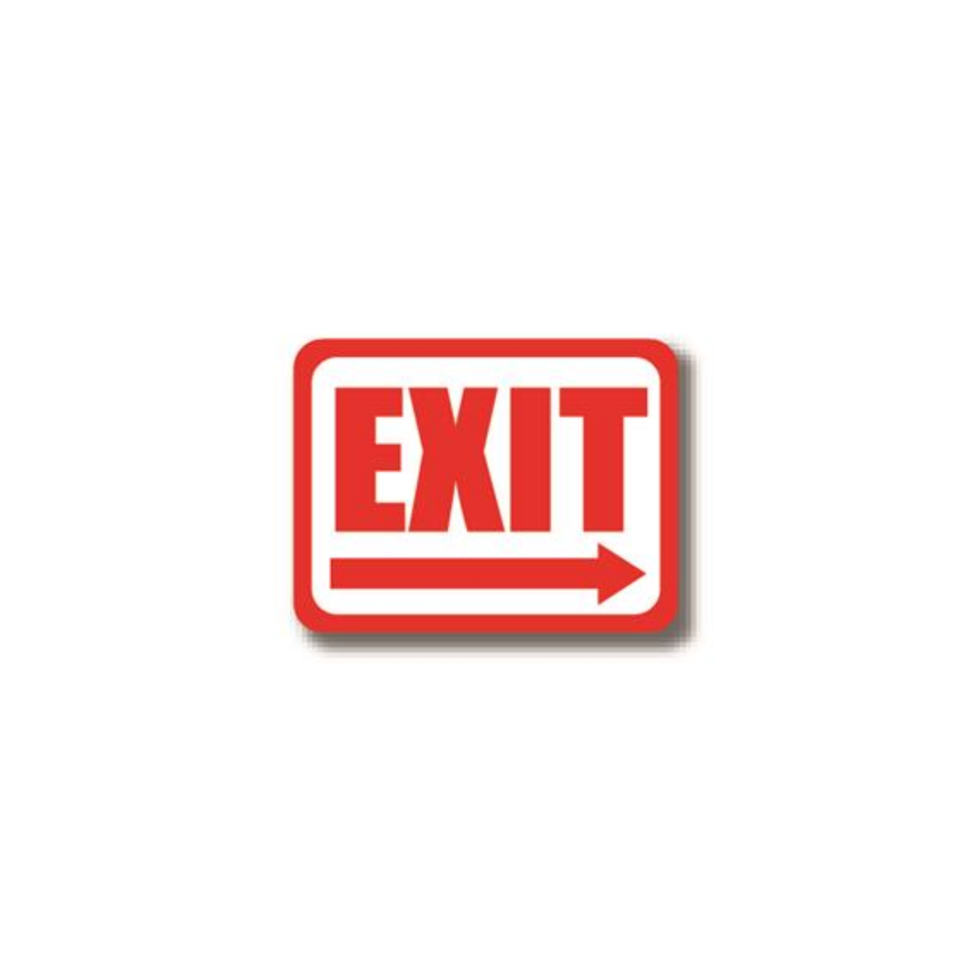 12" x 9" RECTANGLE SIGNS -  Rectangle Sign - Exit - DSV-SIGN 108 #0301 -UEN